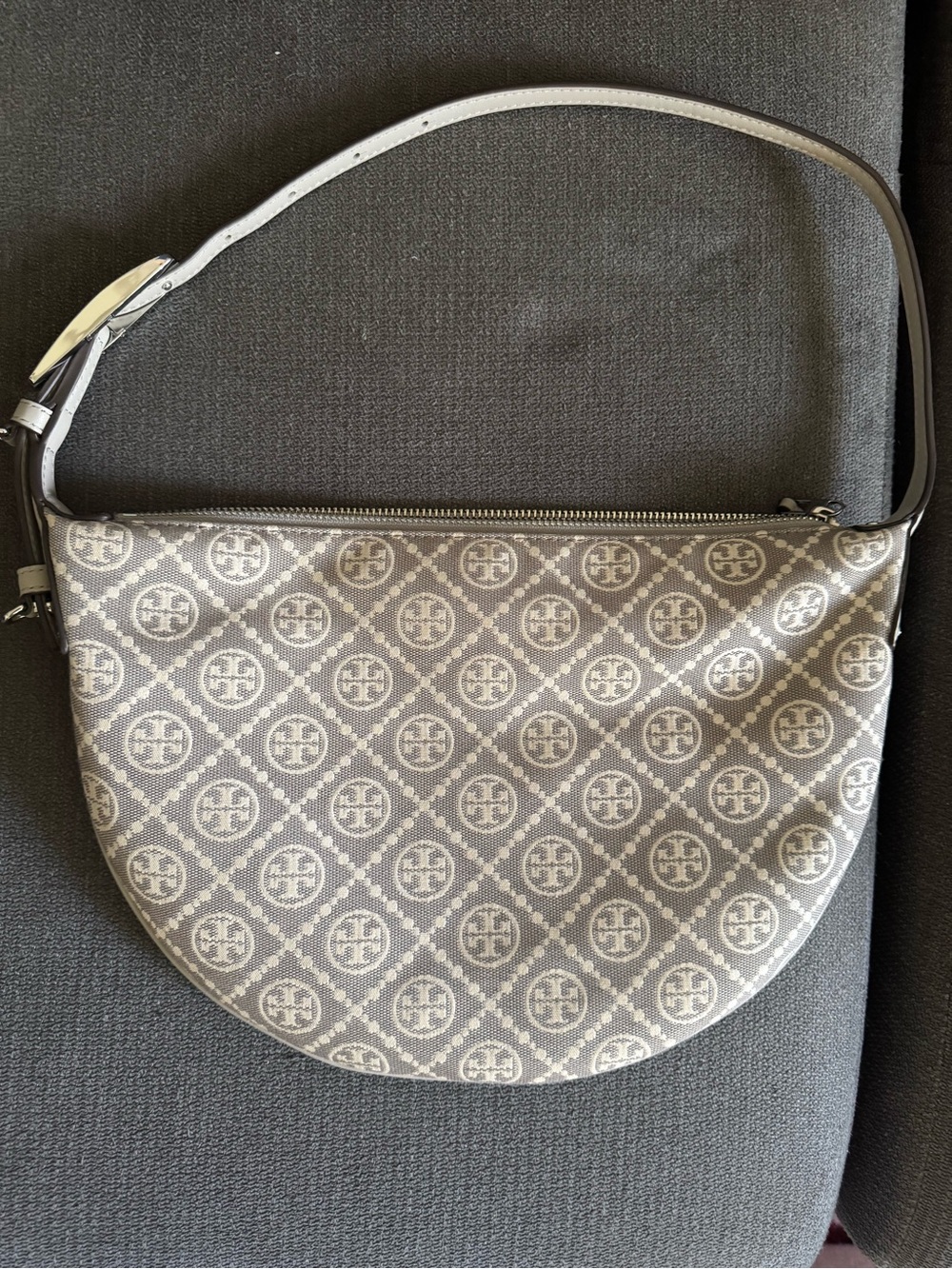 Tory Burch Cream Logo Crossbody Bag